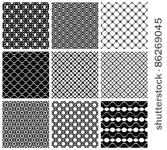 geometric seamless patterns set ...