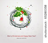 simple vector christmas card
