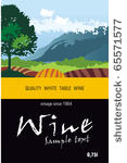 vector wine label