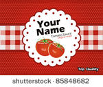 tomato sauce vector label