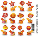 price box 2  set of vector...