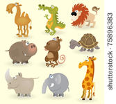 wild animals set  animals of...
