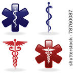 medical symbols set  vector...
