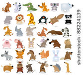 big vector cartoon animal set  2