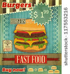grunge cover for fast food menu ...