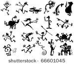 funny primitive pictograms.