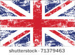 british flag grunge white vector