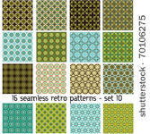 16 seamless retro patterns  ...