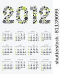 vertical calendar 2012 year...