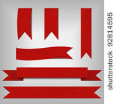 set of red ribbons