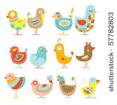 collection of cute  colorful...