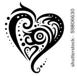 decorative heart created in an...