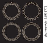 set of decorative circle  four...