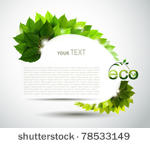 oval frame with fresh green...