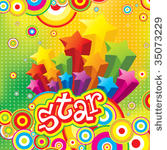 vector funky stars