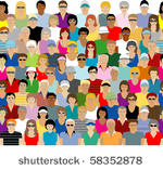 crowd seamless pattern