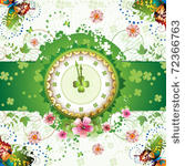 clock design with st. patrick's ...