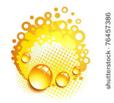 orange background with drops...