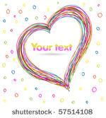 love frame colour lines. vector ...