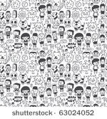 seamless cartoon pattern