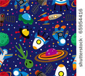 seamless space pattern