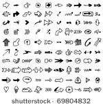 hand draw arrow icon
