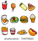 cartoon fast food icon