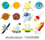 cartoon space icon