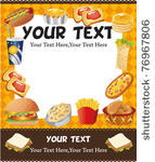 cartoon fast food card