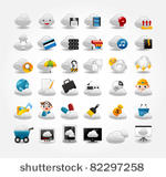 vector icons for cloud network