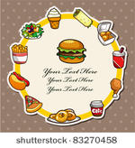 cartoon fast food card