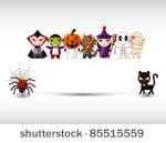 cartoon halloween card
