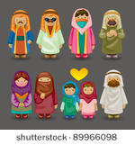cartoon arabian people icons