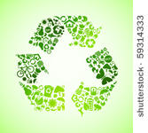 green vector recycle icon