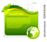 vector green eco template with...