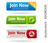 join now modern minimal button...