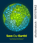 save our earth blue and green...