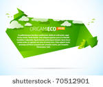 eco friendly green origami...