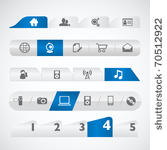 blue silver web menu template...