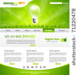 green eco website layout...