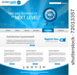 blue business web template...