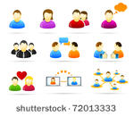 colorful social media people...