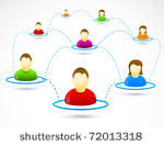 colorful social media people...
