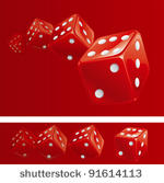 red dices. vector red...