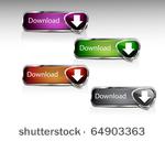 abstract glossy download arrow...