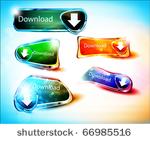 abstract glossy download arrow...