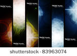 abstract header set vector...