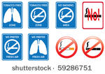 no smoking zone and tobacco...