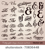 calligraphic vintage design...