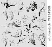 floral vintage style vector...
